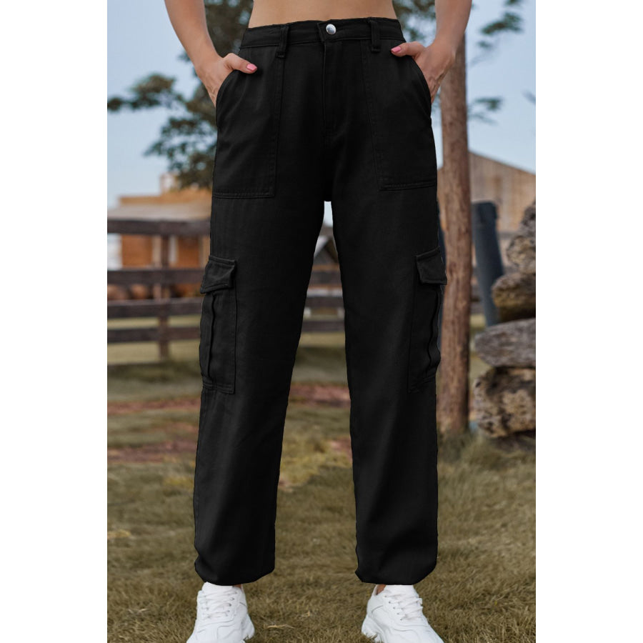 Long Jeans with Pocket Black / S