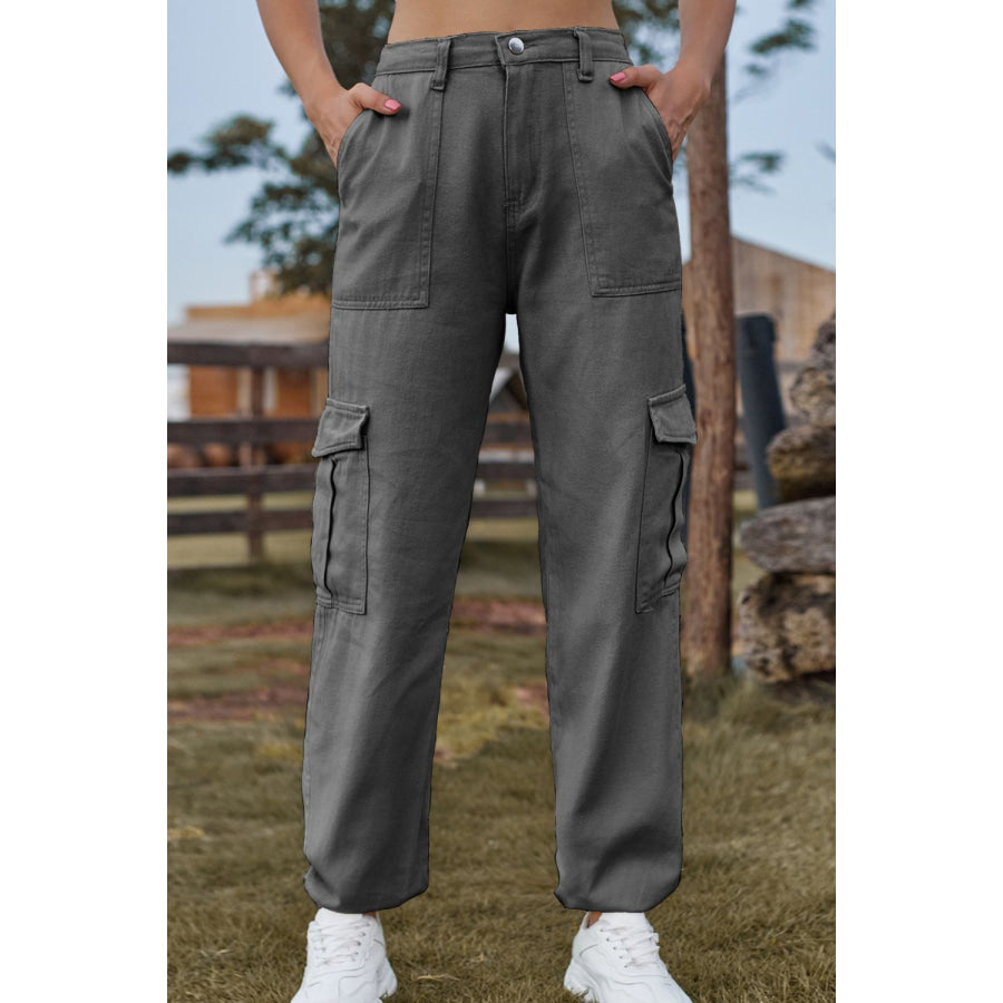 Long Jeans with Pocket Charcoal / S