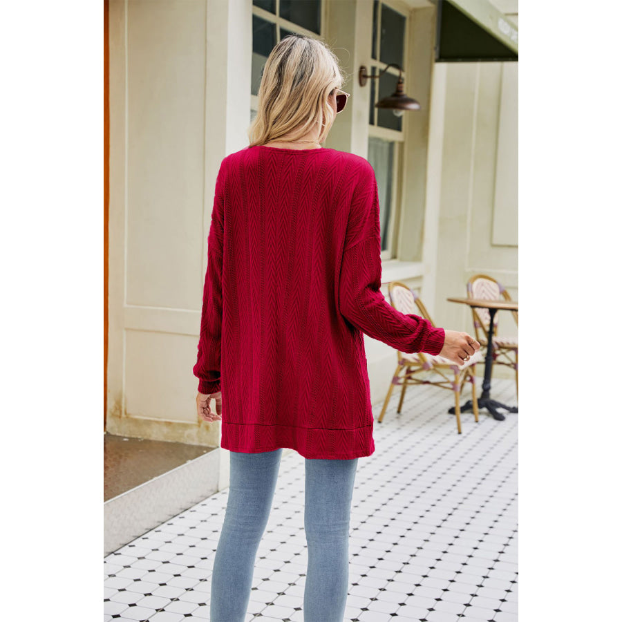 Long Sleeve Pocketed Cardigan