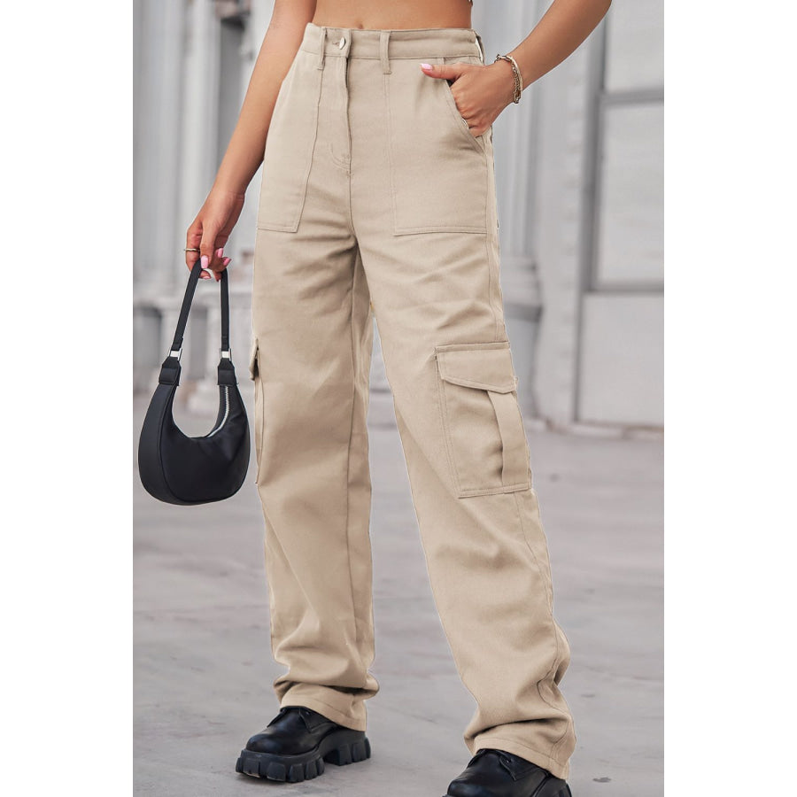 Long Straight Leg Jeans with Pockets