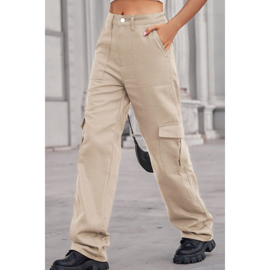 Long Straight Leg Jeans with Pockets