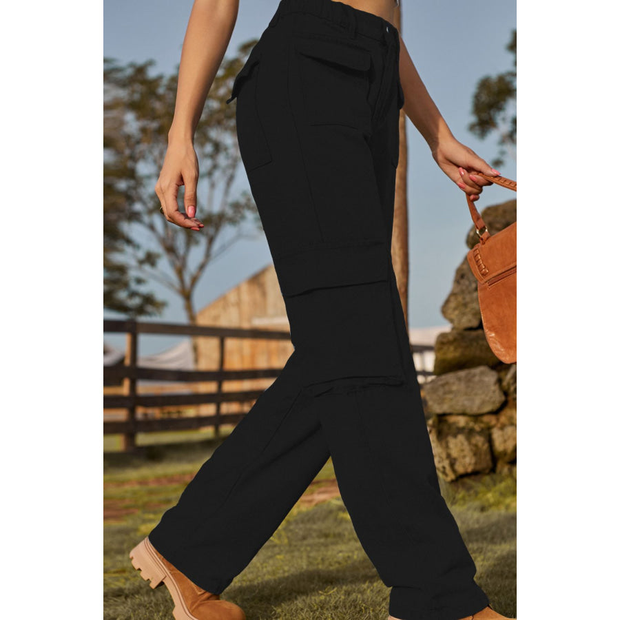 Loose Fit Long Jeans with Pockets