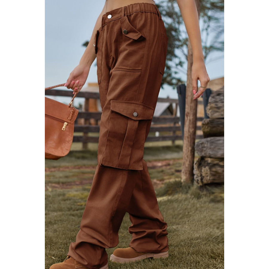 Loose Fit Long Jeans with Pockets