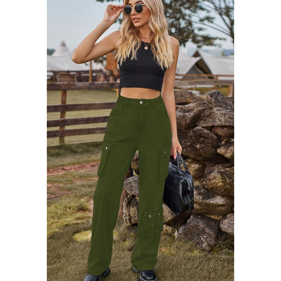 Loose Fit Long Jeans with Pockets