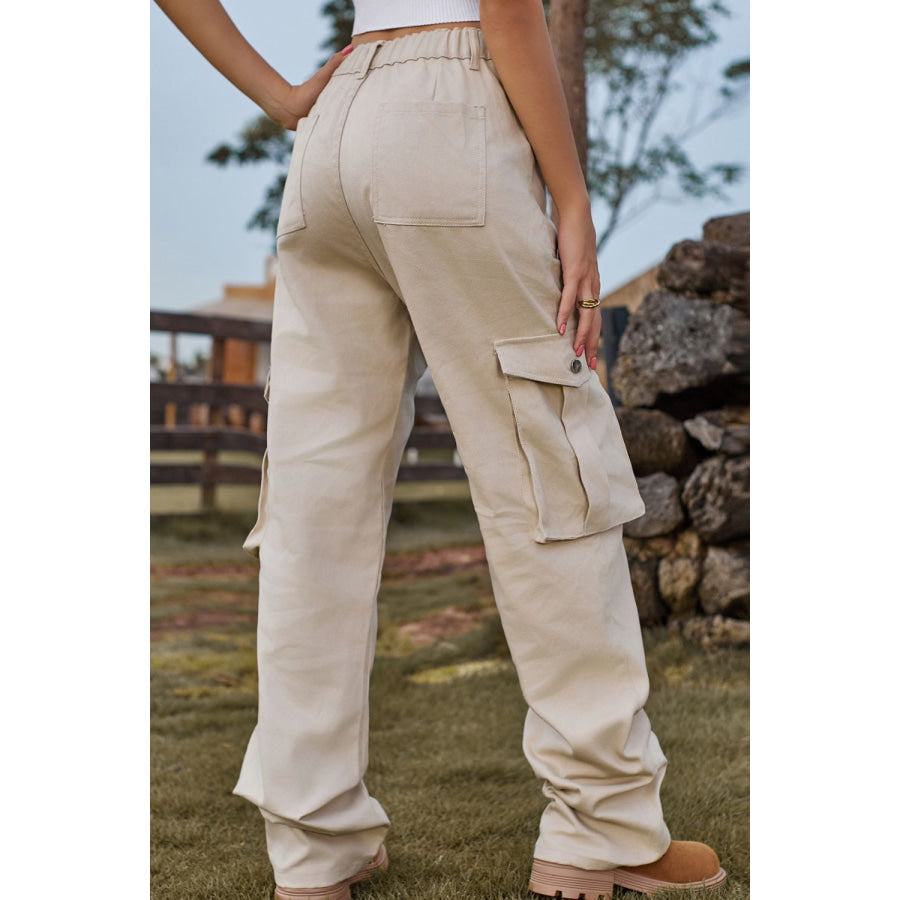 Loose Fit Long Jeans with Pockets