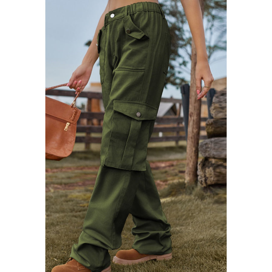 Loose Fit Long Jeans with Pockets