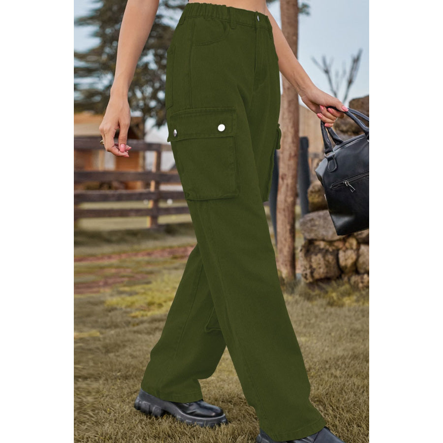 Loose Fit Long Jeans with Pockets