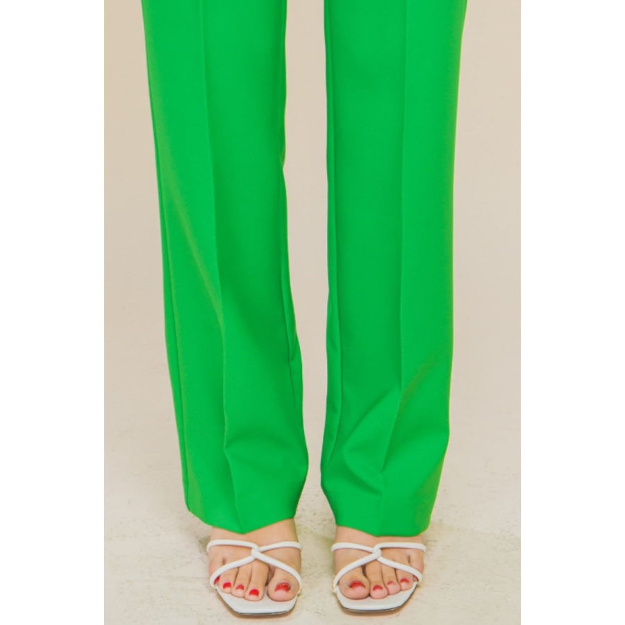 Love Tree High Waist Straight Pants Apparel and Accessories