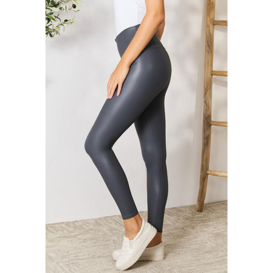 LOVEIT Full Size Wide Waistband High Waist Leggings Clothing