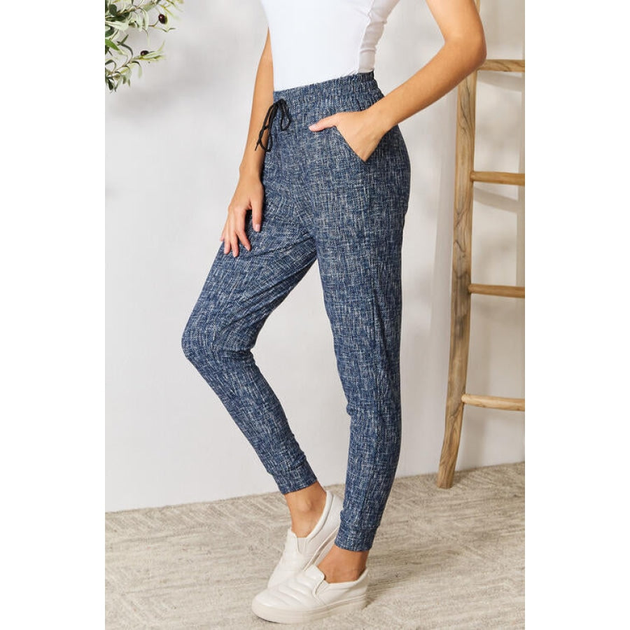 LOVEIT Heathered Drawstring Leggings with Pockets MULTI / S Clothing