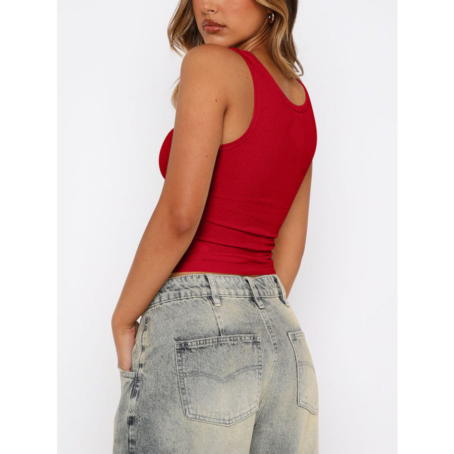 Lovelet Scoop Neck Wide Strap Tank Apparel and Accessories