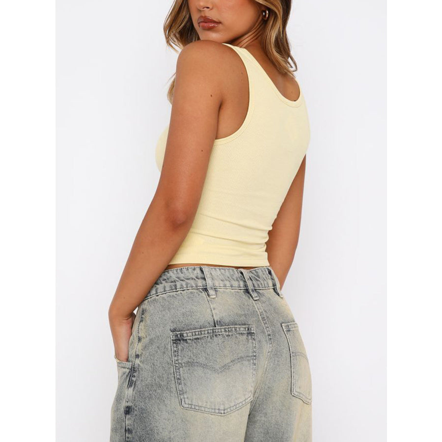 Lovelet Scoop Neck Wide Strap Tank Apparel and Accessories