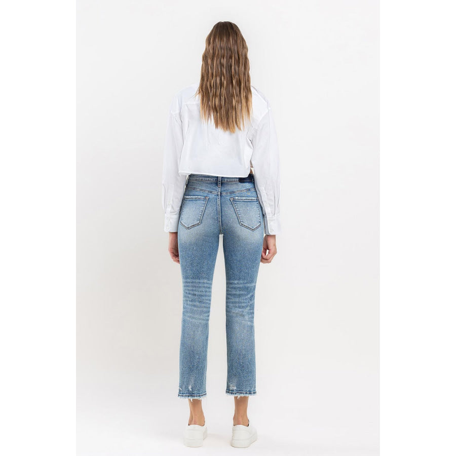 Lovervet Full Size High Rise Slim Straight Jeans Apparel and Accessories