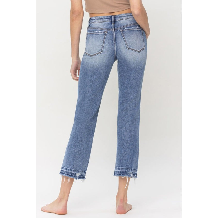 Lovervet Full Size Lena High Rise Crop Straight Jeans