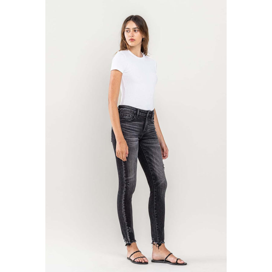Lovervet Raw Hem Cropped Skinny Jeans Apparel and Accessories