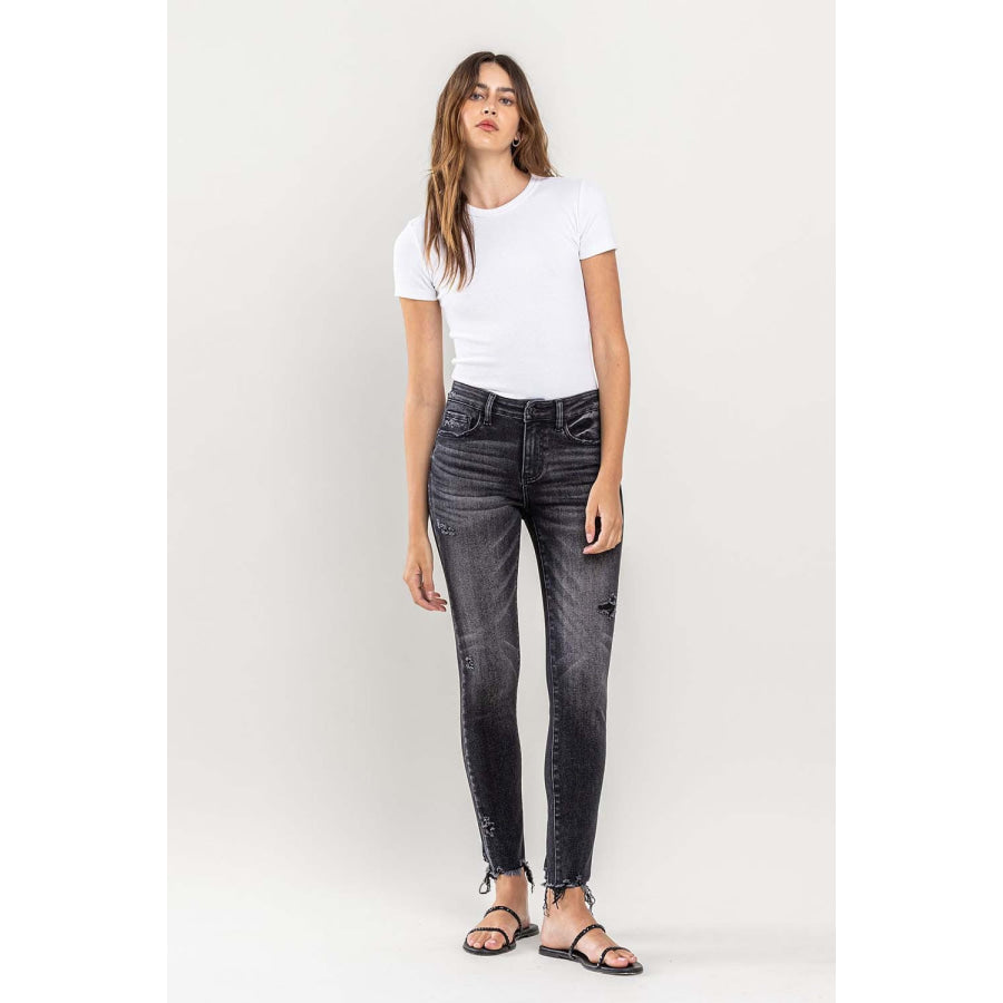 Lovervet Raw Hem Cropped Skinny Jeans Apparel and Accessories
