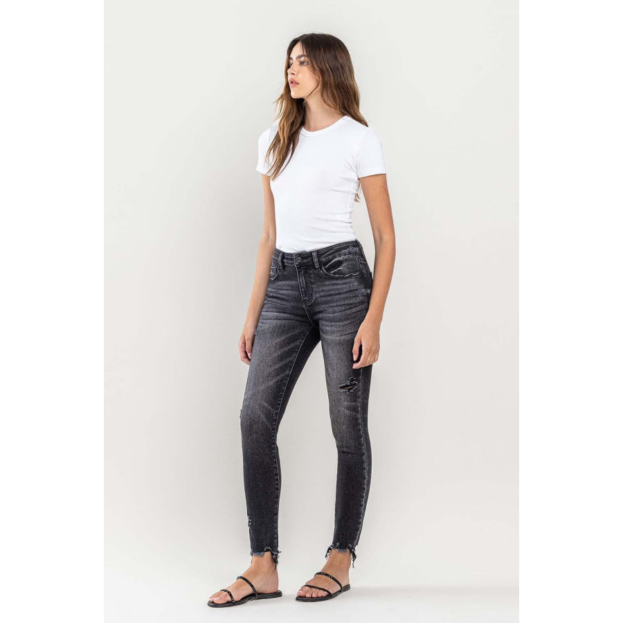 Lovervet Raw Hem Cropped Skinny Jeans Apparel and Accessories
