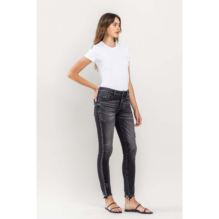 Lovervet Raw Hem Cropped Skinny Jeans Apparel and Accessories