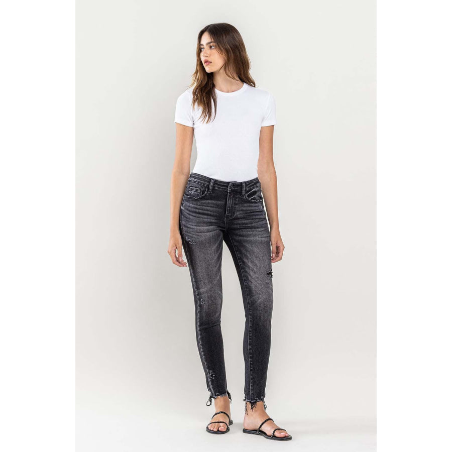 Lovervet Raw Hem Cropped Skinny Jeans Apparel and Accessories