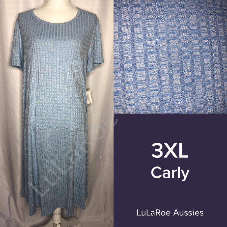 LuLaRoe Carly 3XL / Soft Blue ribbed Dresses