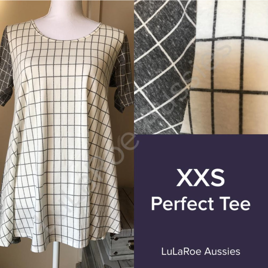 Lularoe Perfect T Xxs / Blue/gold/coral Geo Tops