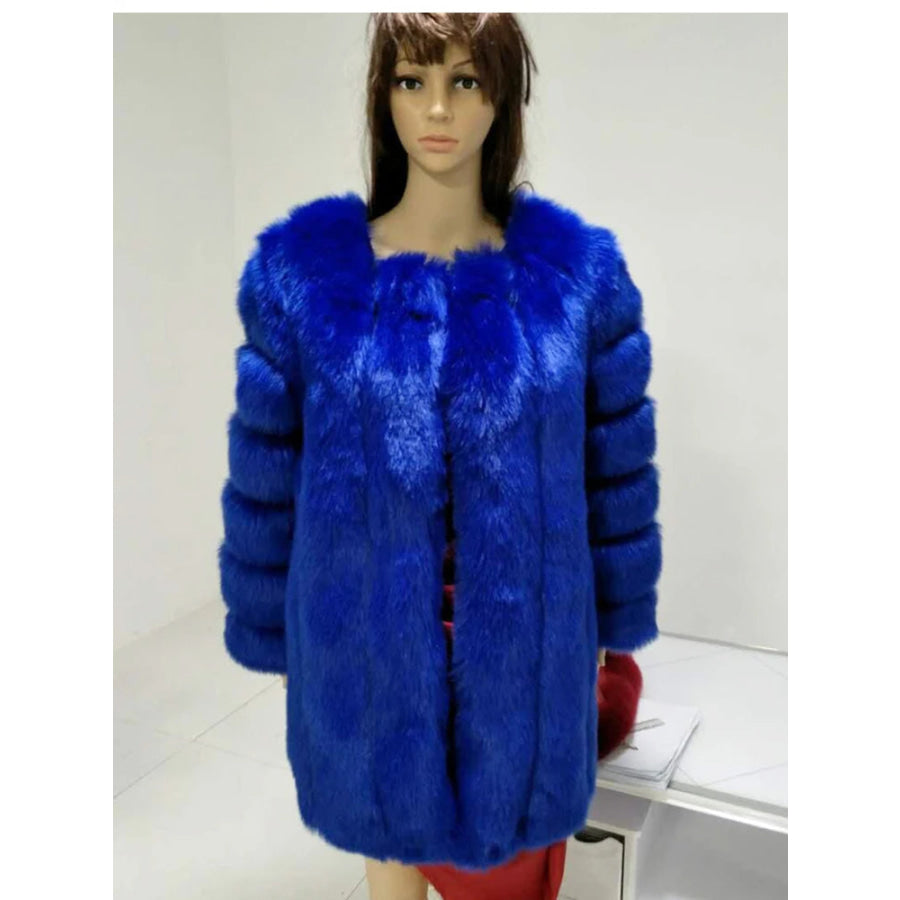 Luxury Faux Fox Fur Coat - Assorted Colours Women’s Fashion - Women’s Clothing - Jackets & Coats - Faux Fur