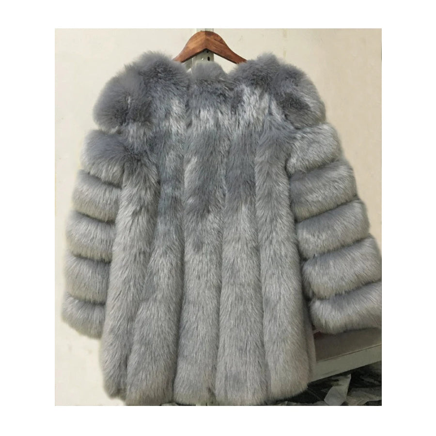 Luxury Faux Fox Fur Coat - Assorted Colours Women’s Fashion - Women’s Clothing - Jackets & Coats - Faux Fur