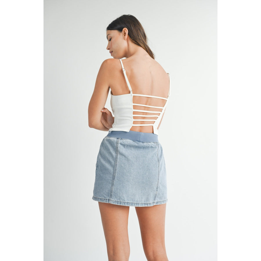 MABLE Strappy Back Cropped Cami Apparel and Accessories