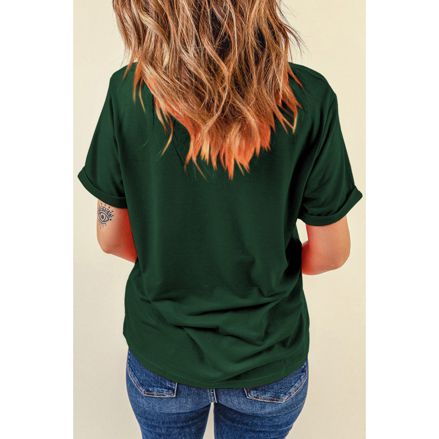 MAMA Round Neck Short Sleeve T - Shirt Apparel and Accessories