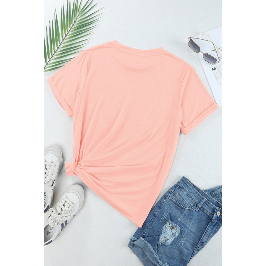 MAMA Round Neck Short Sleeve T - Shirt Apparel and Accessories