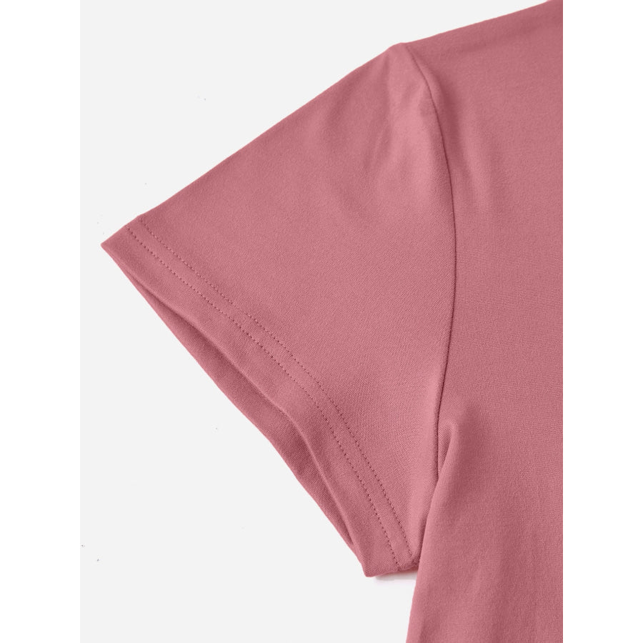 MAMA Round Neck Short Sleeve T - Shirt Apparel and Accessories