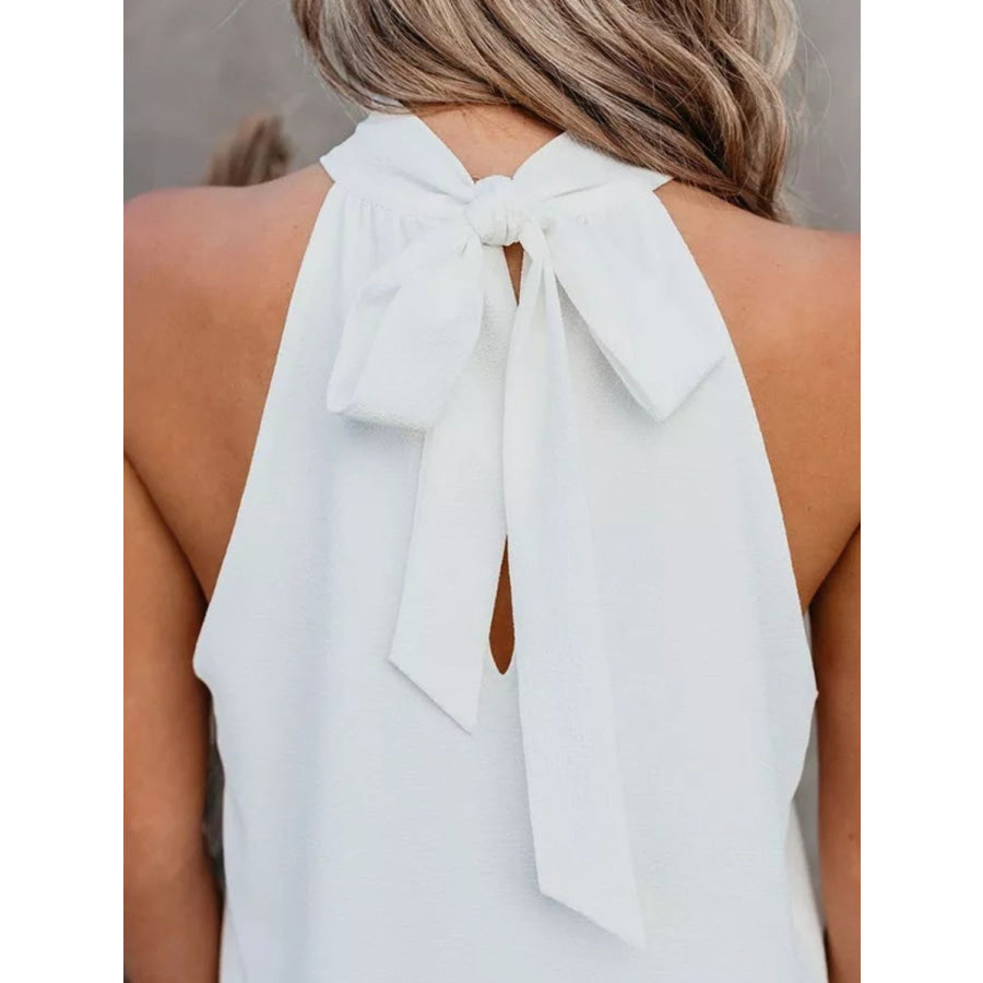 Mandy Cutout Grecian Neck Tank Apparel and Accessories