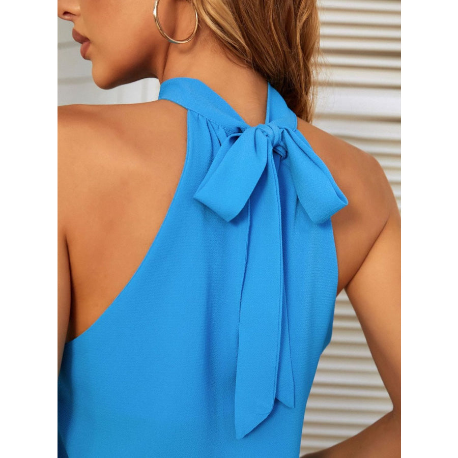 Mandy Cutout Grecian Neck Tank Apparel and Accessories