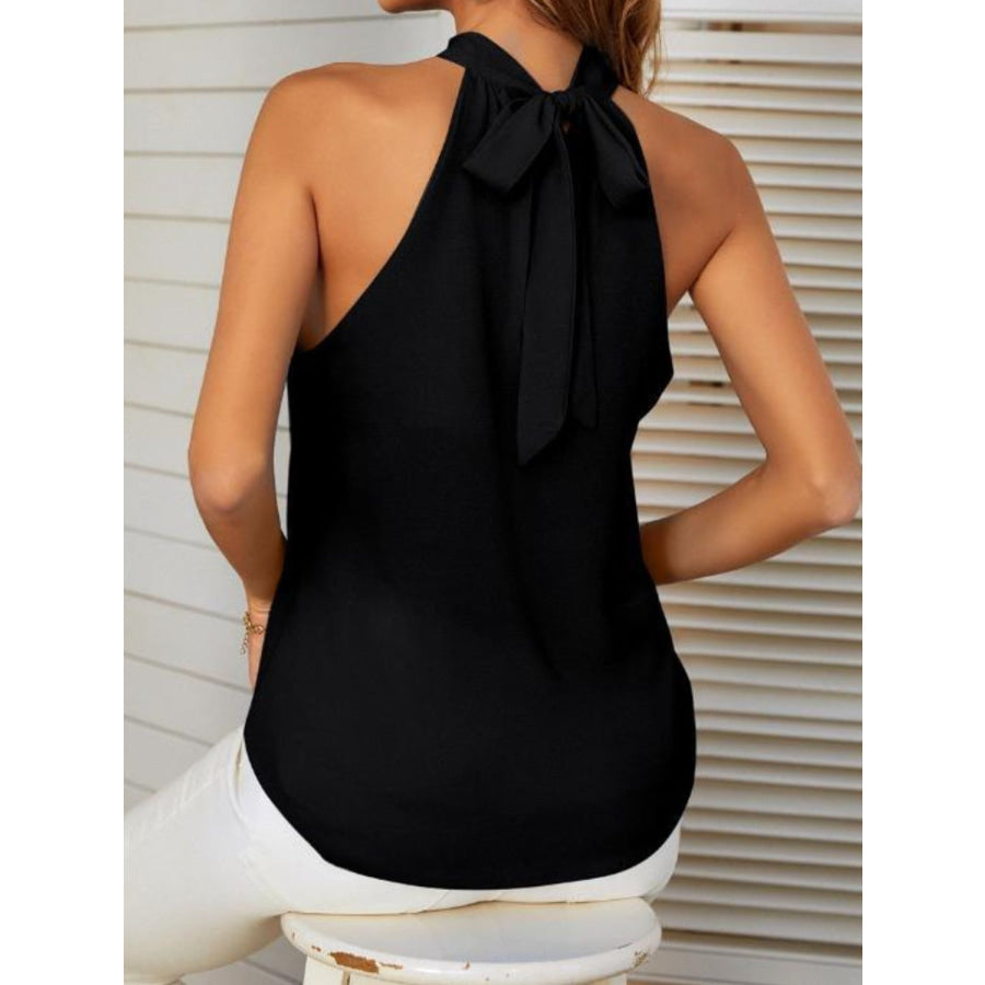 Mandy Cutout Grecian Neck Tank Apparel and Accessories
