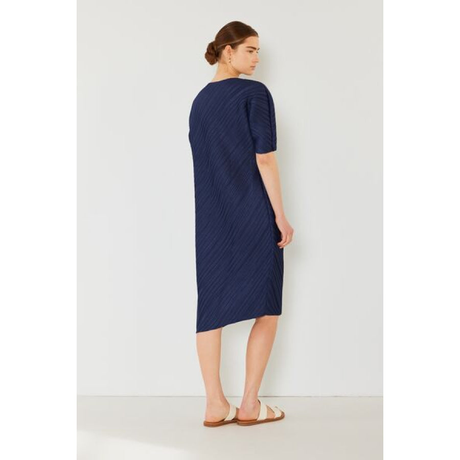 Marina West Swim Pleated Dolman Sleeve Dress Apparel and Accessories