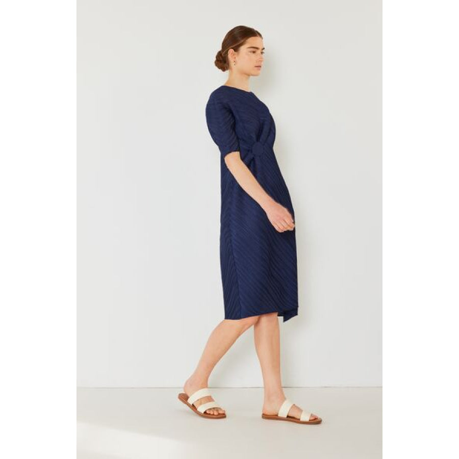Marina West Swim Pleated Dolman Sleeve Dress Apparel and Accessories
