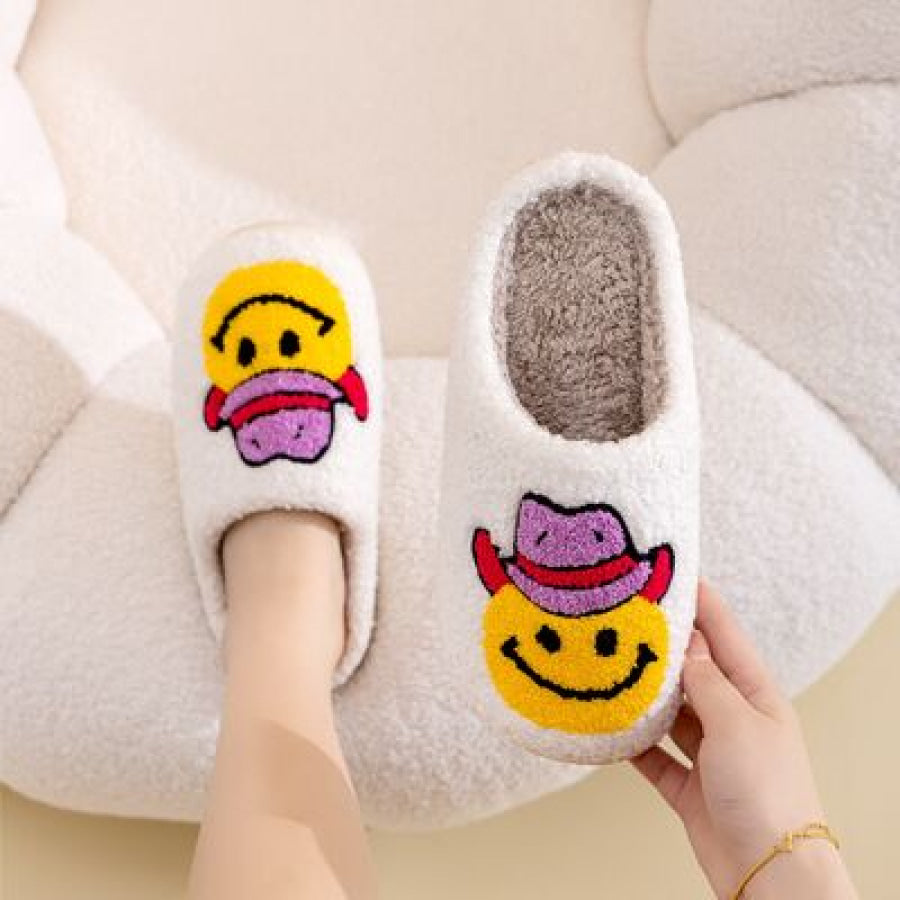 Melody Smiley Face Slippers COWBOYSMILE / S Apparel and Accessories