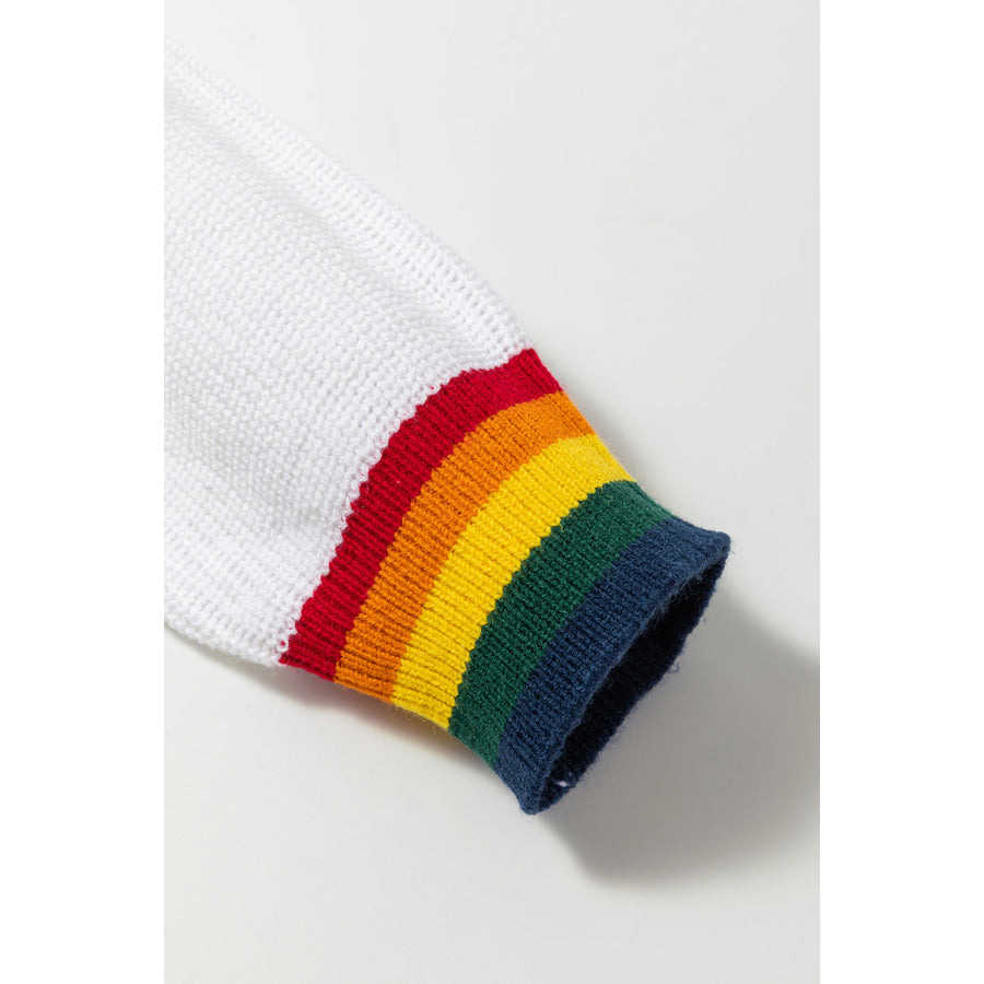 MERRY & BRIGHT Ribbed Round Neck Sweater Apparel and Accessories