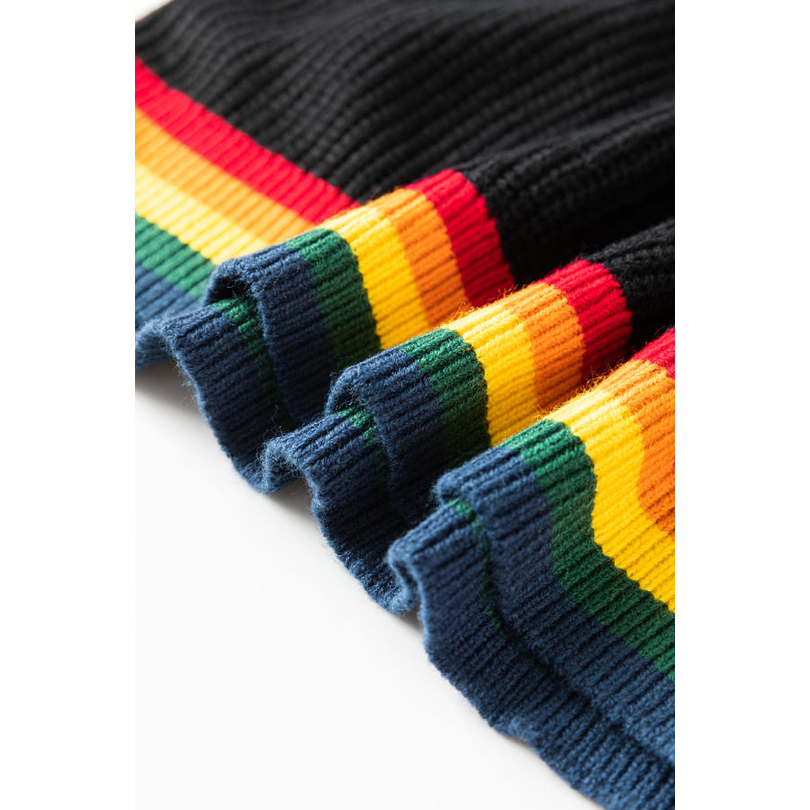 MERRY & BRIGHT Ribbed Round Neck Sweater Apparel and Accessories