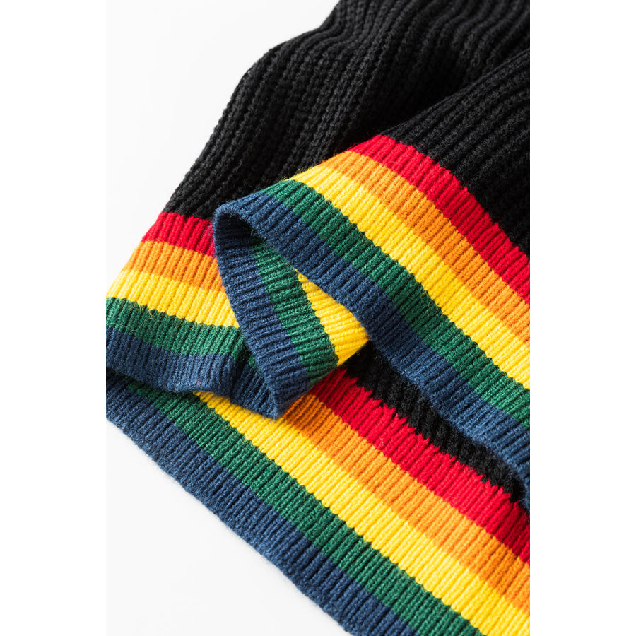 MERRY & BRIGHT Ribbed Round Neck Sweater Apparel and Accessories