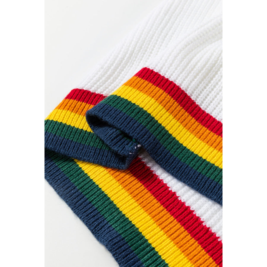 MERRY & BRIGHT Ribbed Round Neck Sweater Apparel and Accessories