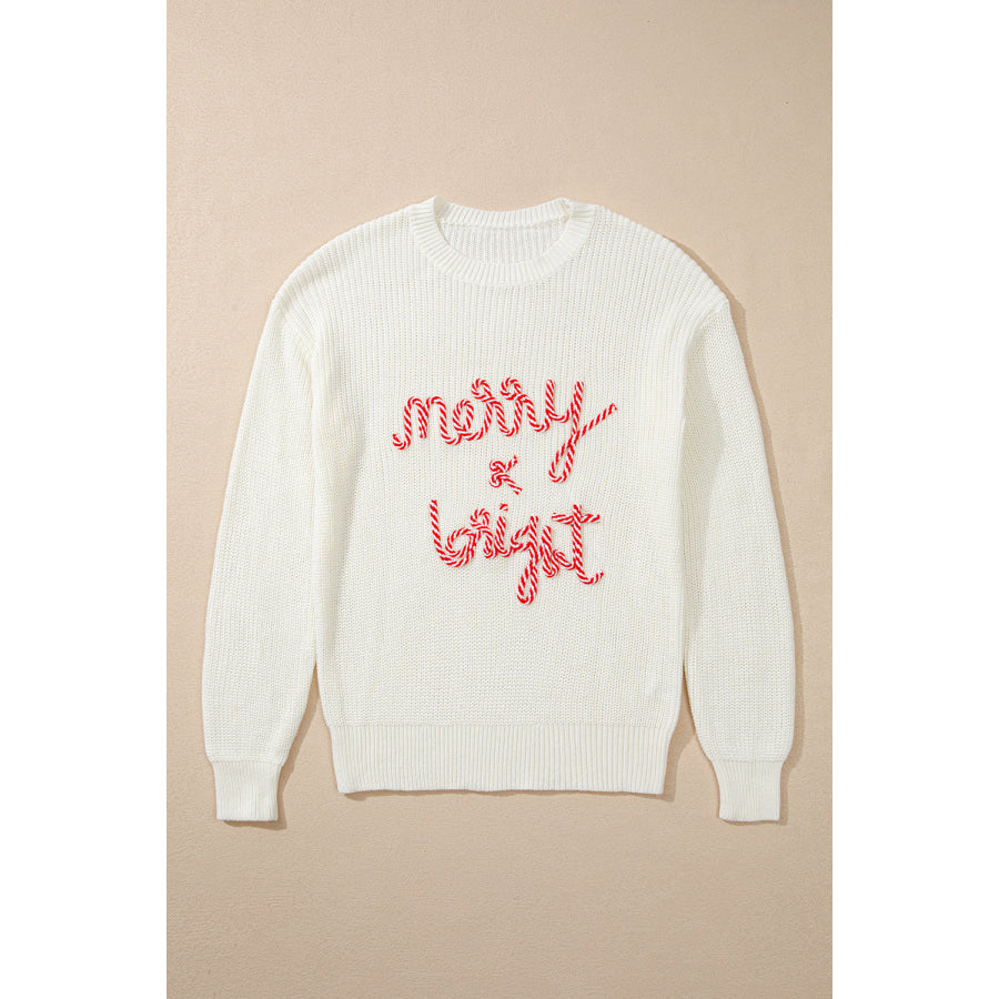 MERRY & BRIGHT Round Neck Sweater Apparel and Accessories