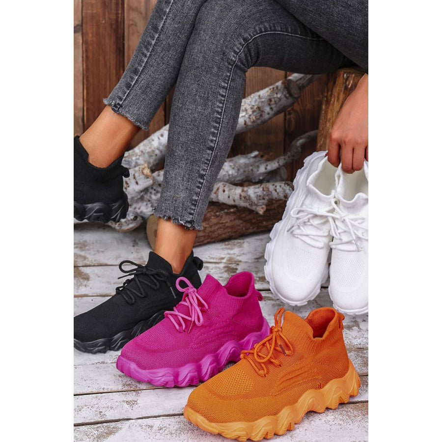 Mesh Lace-Up Round Toe Athletic Apparel and Accessories