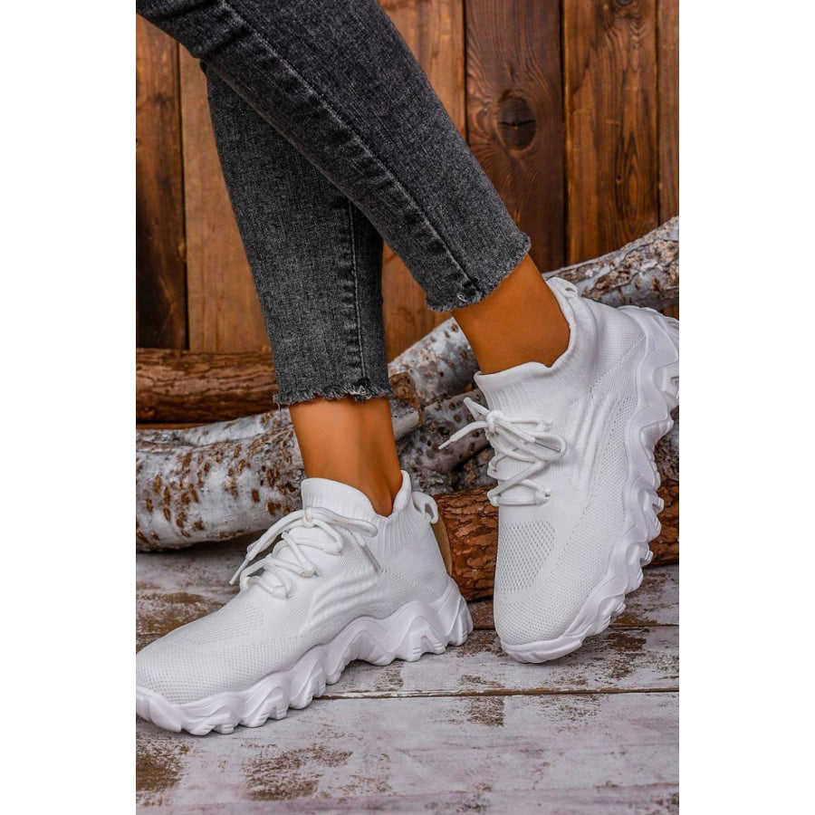 Mesh Lace-Up Round Toe Athletic Apparel and Accessories