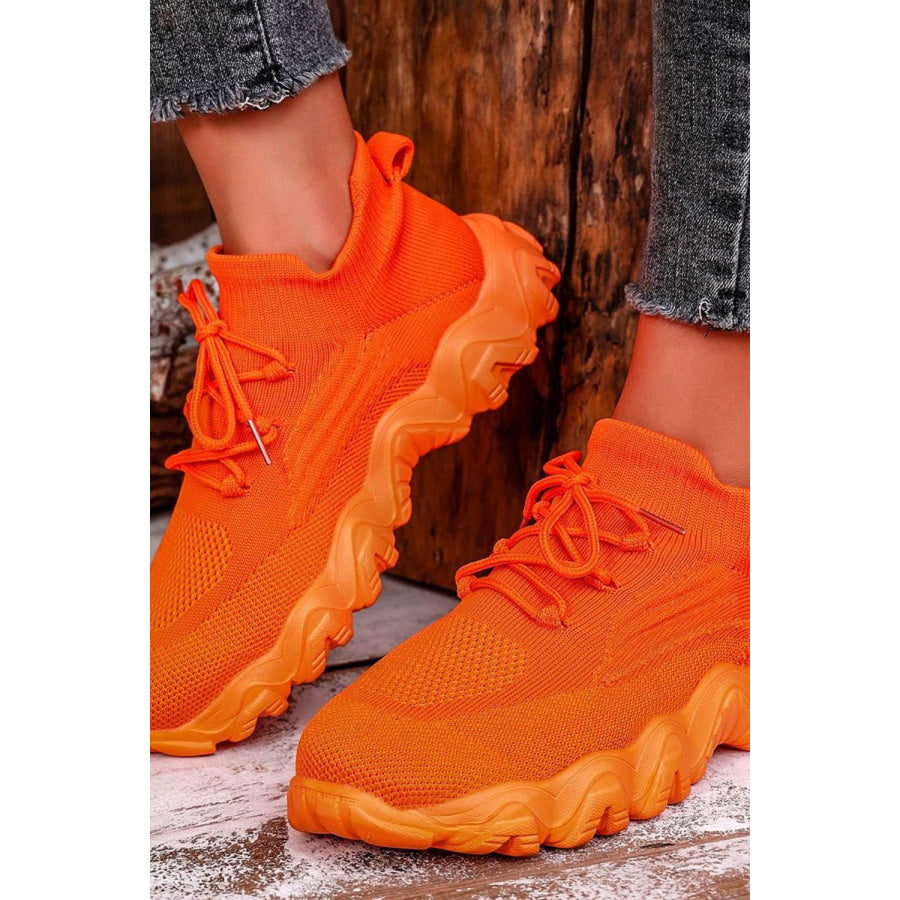 Mesh Lace-Up Round Toe Athletic Apparel and Accessories