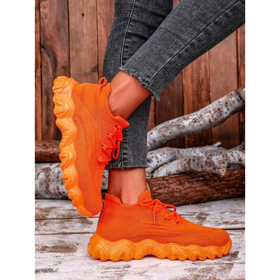 Mesh Lace-Up Round Toe Athletic Apparel and Accessories