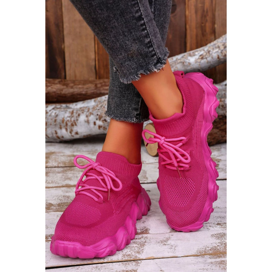 Mesh Lace-Up Round Toe Athletic Apparel and Accessories