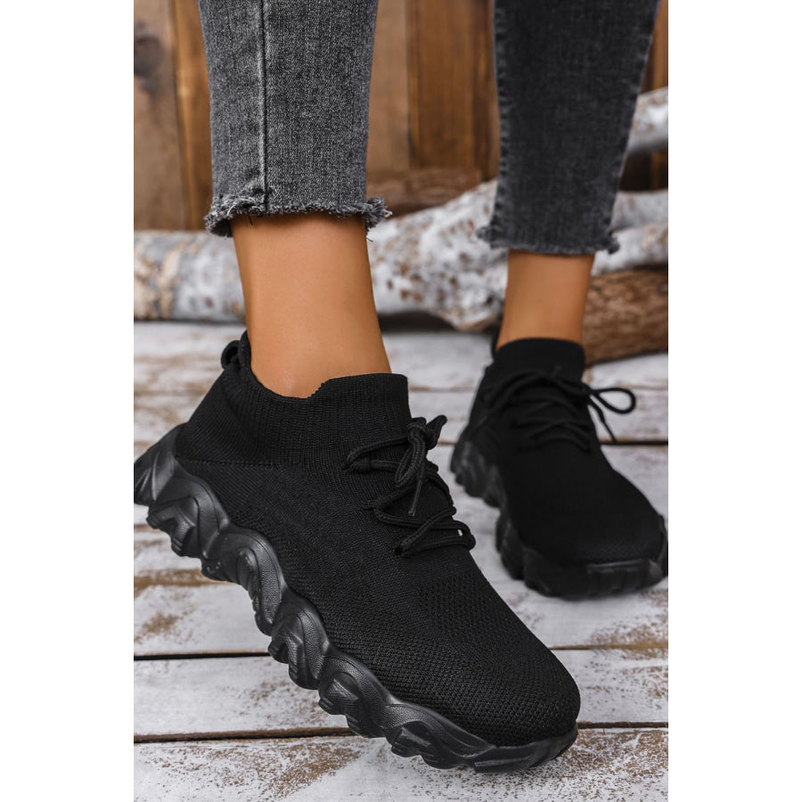 Mesh Lace-Up Round Toe Athletic Apparel and Accessories
