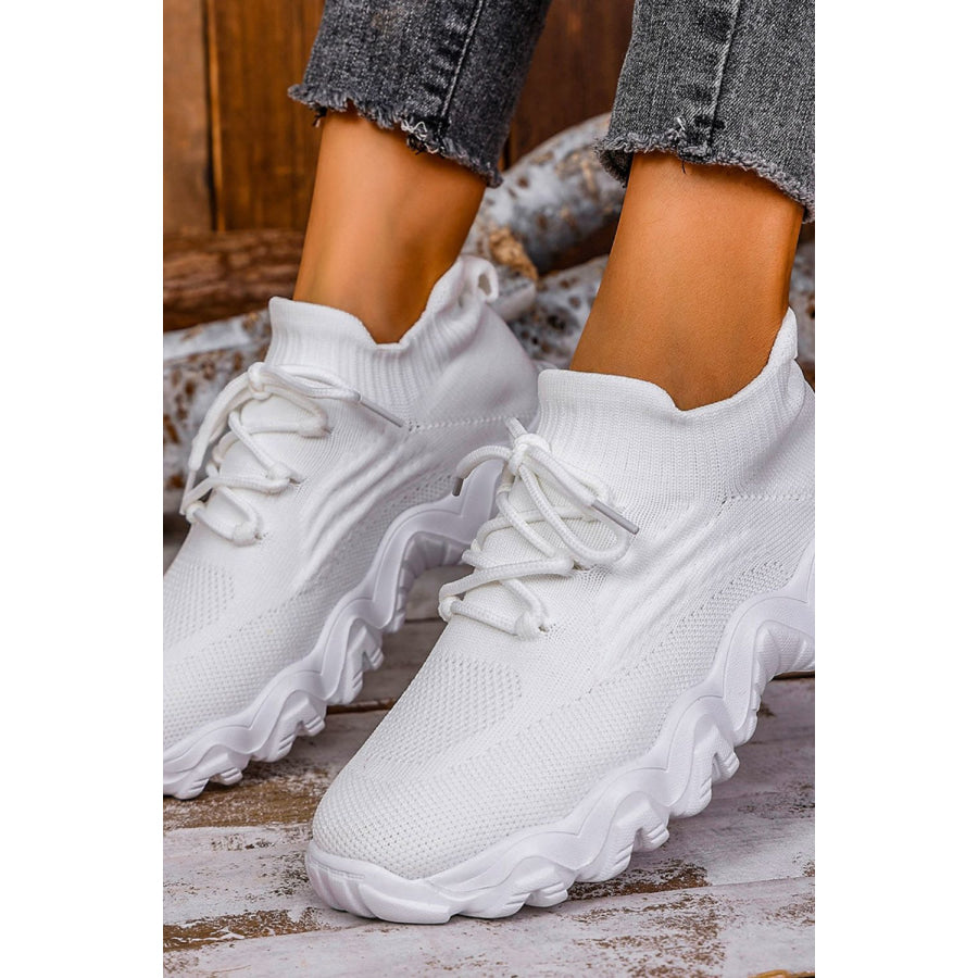 Mesh Lace-Up Round Toe Athletic Apparel and Accessories