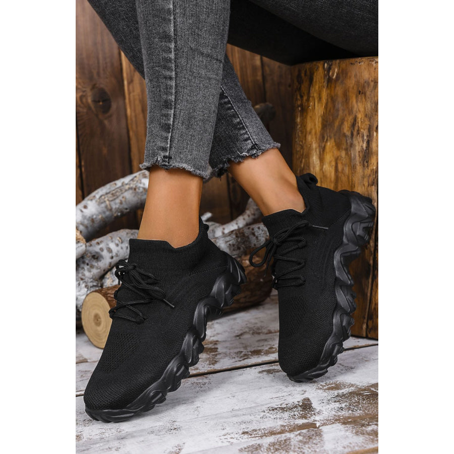 Mesh Lace-Up Round Toe Athletic Apparel and Accessories